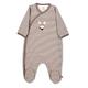 Sterntaler Baby Jungen Strampler GOTS Einteiler Emmi Strampler - Strampler Baby, Babystrampler - aus geringeltem Single Jersey - braun, 68