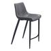 Magnus Counter Chair Dark Gray & Black - Zuo Modern 109392