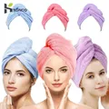 Serviette de bain super absorbante pour femme séchage rapide des cheveux bonnet de bain chapeau