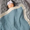 Langes en mousseline pour bébé couvertures en coton doux pour nouveau-né pampilles de bain en