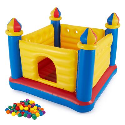 Intex Inflatable Jump-O-Lene Castle House with Multi-Colored Fun Ballz, 100 Pack - 26