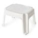 Gracious Living 9.5-Inch Sturdy Non Slip Plastic Single Level Step Stool, White - 12 x 14.5 x 9.5 inches