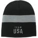 Youth Black/Gray Team USA Latitude 2.0 Stripe Knit Beanie