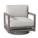 Bernhardt Tanah Teak Swivel Patio Chair w/ Cushions Wood in Gray | 26 H x 32 W x 31 D in | Wayfair O1202S_6503-010