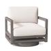 Bernhardt Tanah Teak Swivel Patio Chair w/ Cushions Wood in Gray | 26 H x 32 W x 31 D in | Wayfair O1202S_6049-000