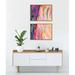 Orren Ellis Sylvie Brush Strokes 90 Framed Canvas Set By Jessi Raulet Of Ettavee 2 Piece 18X24 White Canvas, in Blue/Indigo/Pink | Wayfair