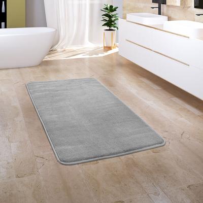 Tapis Salle De Bain Tapis De Bain Moelleux Mousse à Mémoire De Forme 3D Gris 3, 65x120 cm (de)