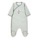 Sterntaler Baby Jungen Strampler GOTS Einteiler Emmi Strampler - Strampler Baby, Babystrampler - aus geringeltem Single Jersey - grün, 68