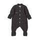 Sterntaler Baby Jungen Overall Baby Overall - Overall Baby - aus Merino Wolle mit Stickerei und Knopfleiste - anthrazit meliert, 68