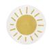 Boho Sun Collection Accent Floor Rug (2'5" Round) - Yellow Gold White for Bohemian Rainbow Celestial Vintage Sky Collection