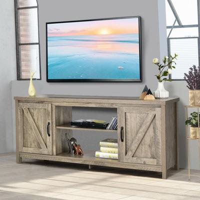 59 Inches TV Stand Media Console Center with Storage Cabinet - 59" x 16" x 25" (L x W x H)