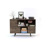 Midtown Concept Console Table with Storage 4 Shelves Buffet and Sideboard Table Modern Small TV Stand MDF Wood Storage Furniture