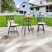 Patio Festival 3-Piece Outdoor Bar Height Bistro Dining Set