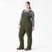 Dickies Women's Plus Cooling Ripstop Bib Overalls - Rinsed Military Green Size 1X (SBFW40)