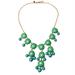 J. Crew Jewelry | J Crew Turquoise Green Blue Bib Statement Necklace | Color: Gold/Green | Size: Os