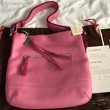 Coach Bags | Coach Pebble Soft Leather Duffle Pink Bag | Color: Pink | Size: 11”X11”