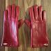 Coach Accessories | Coach Sheep Leather Gloves With Merino Wool Lining (Red) | Color: Red | Size: 6.5