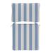 Replacement Seat and Back Cushion Cover Only with Zipper - 26x42 - Fast Dry, Canopy Stripe Cornflower/White Sunbrella - Ballard Designs Canopy Stripe Cornflower/White Sunbrella - Ballard Designs