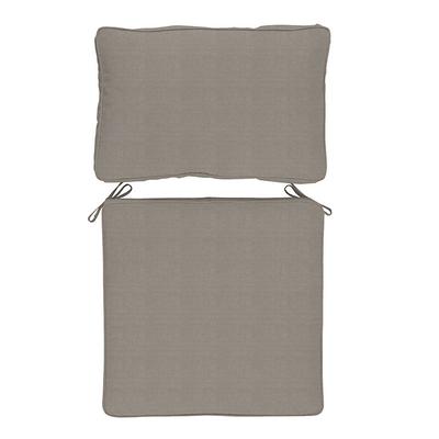 Replacement Seat and Back Cushion Cover Only with Zipper - 26x42 - Fast Dry, Canvas Taupe Sunbrella - Ballard Designs