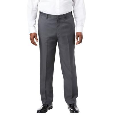 Men's Big & Tall KS Signature Easy Movement® Plain Front Expandable Suit Separate Dress Pants by KS Signature in Grey (Size 70 40)