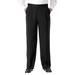 Men's Big & Tall KS Signature No Hassle® Classic Fit Expandable Waist Double-Pleat Dress Pants by KS Signature in Black (Size 54 40)