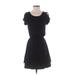 Express Casual Dress - A-Line: Black Print Dresses - Women's Size X-Small