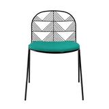 Bend Goods Betty Sunbrella® Outdoor Chair Pad in Green/Blue | 1 H x 20 W x 17 D in | Wayfair BETTYPADSUNTL