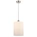 Willa Arlo™ Interiors Leilani 1 - Light Single Cylinder Pendant Glass in Gray/White | 14 H x 9 W x 9 D in | Wayfair