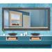 Wade Logan® Kozan Wood Framed Wall Mounted Bathroom/Vanity Mirror in Dark Gray | 35 H x 49.5 W x 0.75 D in | Wayfair