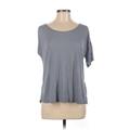 Brandy Melville Short Sleeve Top Gray Scoop Neck Tops