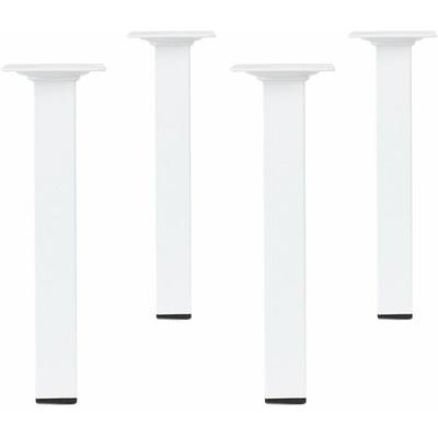 Möbelstützen 4er Set Ausführung Eckig Weiß 25 x 25 mm Höhe 700 mm Tischbeine Image