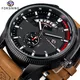 Forsining-Montre-bracelet mécanique en cuir pour homme montres automatiques style sport horloge