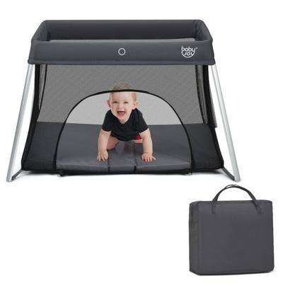 Costway Lightweight Foldable Baby Playpen w/ Carry...