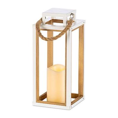 Gerson 45928 - 11.8" Wood Battery Operated LED Candle with Timer