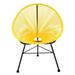 Acapulco Yellow Plastic Patio Chair with Black Metal Base