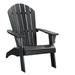 POLYTEAK King Size All Weather Poly Lumber Adirondack Chair, Black