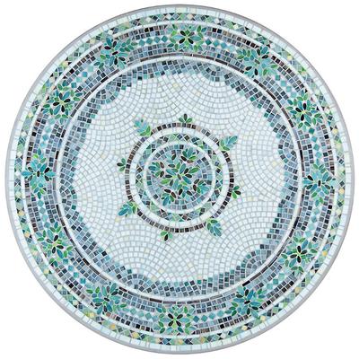 KNF Miraval Mosaic Table Collection - Single-Tiered Coffee Table, Black, 42" Dia. - Frontgate