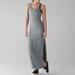 Lululemon Athletica Dresses | Lululemon Refresh Maxi Dress Heathered Grey Sleeveless With Side Slits | Color: Gray | Size: 6/8? See Measurements