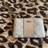 Coach Bags | Coach Small Wristlet Nwt | Color: Silver | Size: Os