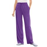 Plus Size Women's Sport Knit Straight Leg Pant by Woman Within in Purple Orchid (Size L)