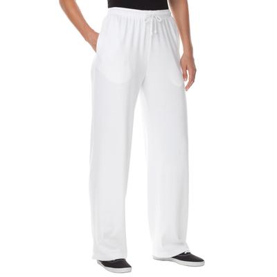 Plus Size Women's Sport Knit Straight Leg Pant by Woman Within in White (Size 3X)