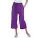 Plus Size Women's Sport Knit Capri Pant by Woman Within in Purple Orchid (Size L)