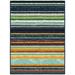 White 27 x 0.2 in Living Room Area Rug - White 27 x 0.2 in Area Rug - Ottomanson Machine Washable Non-Slip Vintage Striped Area Rug For Living Room, Hallway Runner, Entryway Rug | Wayfair