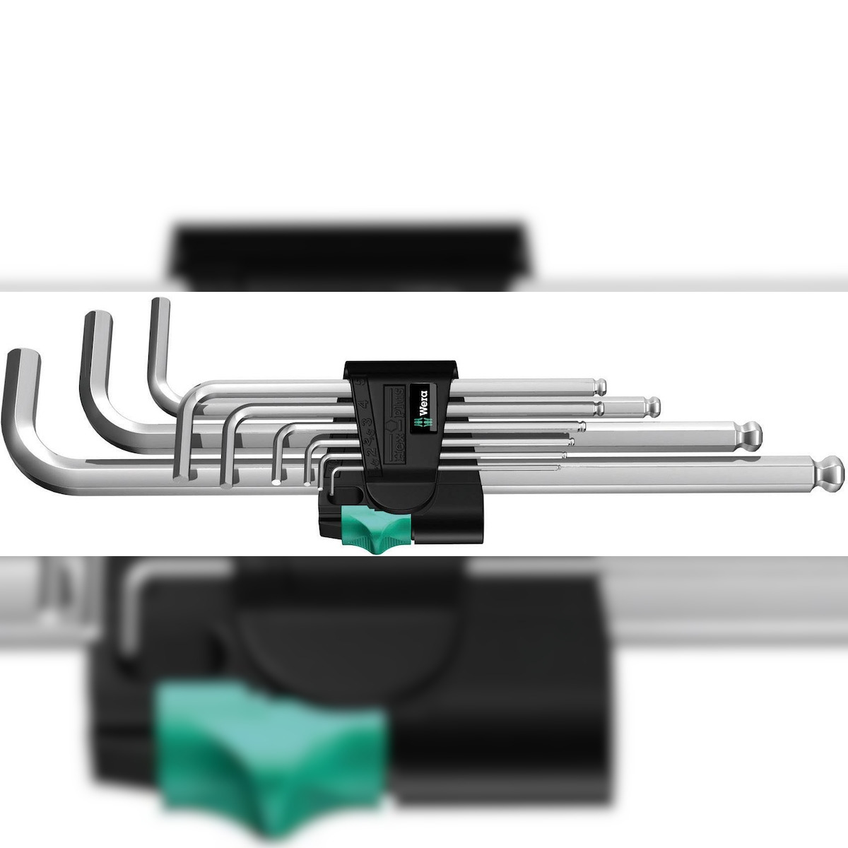 Wera 950 PKL/9 SM N Innen-Sechskant Winkelschraubendreher-Set 1.5 mm, 2 mm, 2.5 mm, 3 mm 05022087001 Image