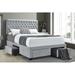 Fabric Upholstered Storage Bed with 4 Drawers