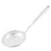 Home Kitchen Cookware Silver Tone Stainless Steel Perforated Ladle Colander 14"
