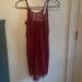 Free People Dresses | Free People Red Lace Halter Dress (Button Up Back) | Color: Red | Size: M