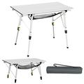 Portal Camping Tables That Fold up Picnic Table Folding Portable with Height Adjustable Legs Collapsible Table 3ft Aluminium Rollup Outdoor Table Lightweight Foldable for Beach Fishing Garden BBQ