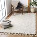White 132 x 0.39 in Indoor Area Rug - Dakota Fields Geometric Hand Tufted Wool Ivory Area Rug Wool | 132 W x 0.39 D in | Wayfair