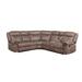 ACME Dollum Sectional Sofa in 2-Tone Chocolate Velvet
